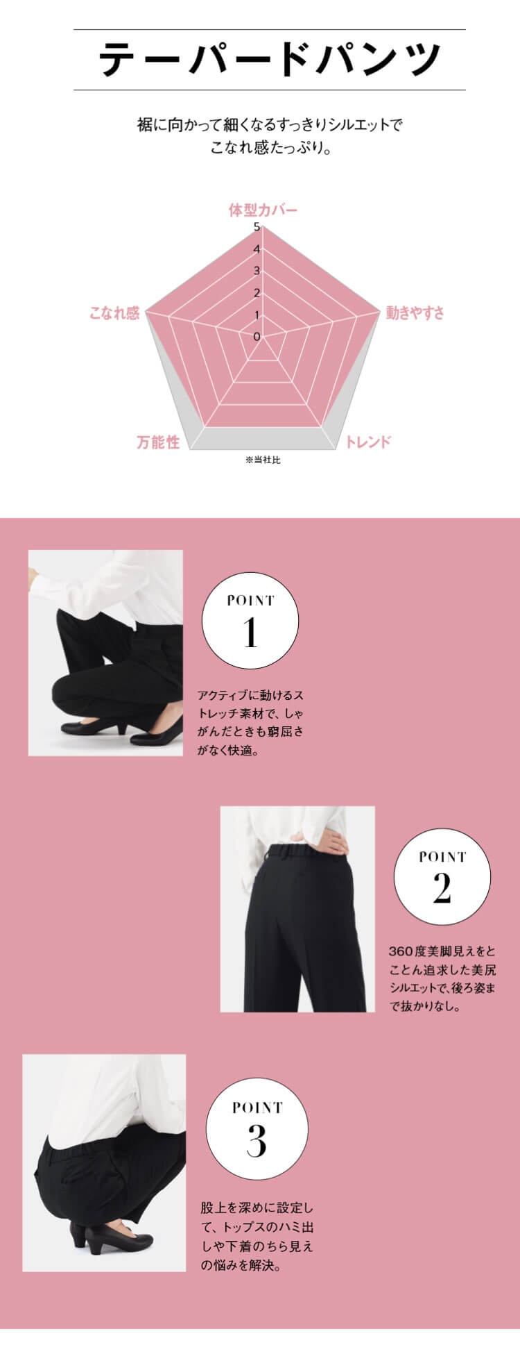 事務服 制服 BONOFFICE ボンオフィス テーパードパンツ AP6260 A241シリーズ タイムレスボトム ボンマックス 2025年春夏新作 サイズ17号・19号 事務服 制服 BONOFFICE ボンオフィス テーパードパンツ AP6260 A241